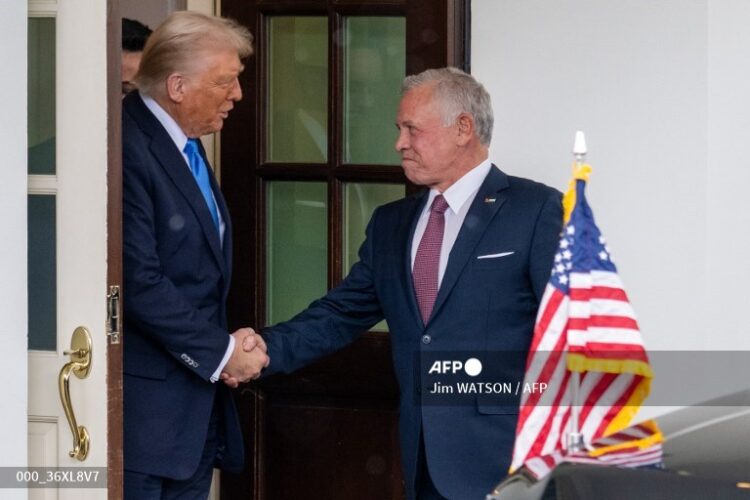 Donald Trump se reunió con el rey jordano, Abdalá II