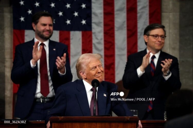 Trump dio un mensaje ante el congreso de EEUU