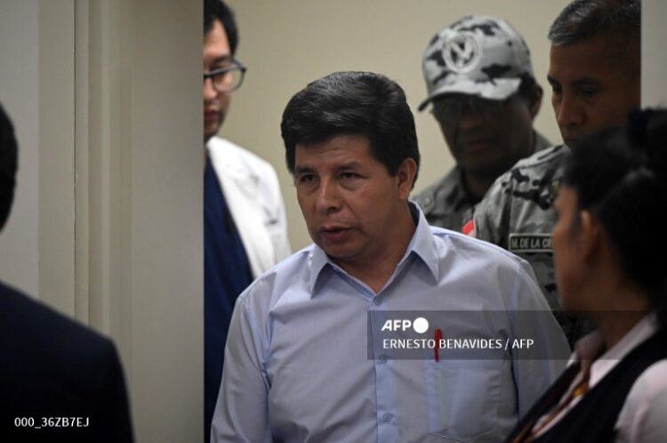 Pedro Castillo llega una audiencia de su juicio