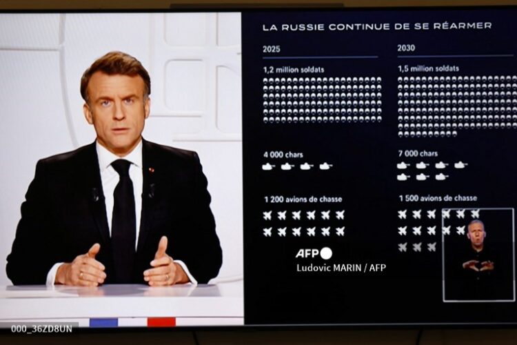 Macron en su mensaje abordó el tema ucraniano