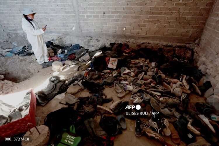 Se encontró restos humanos y una gran cantidad de ropa
