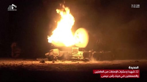 El bombardeo fue en la madrugada