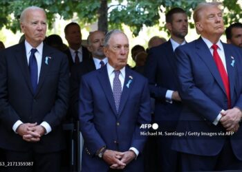 Bloomberg junto a Biden y Trump