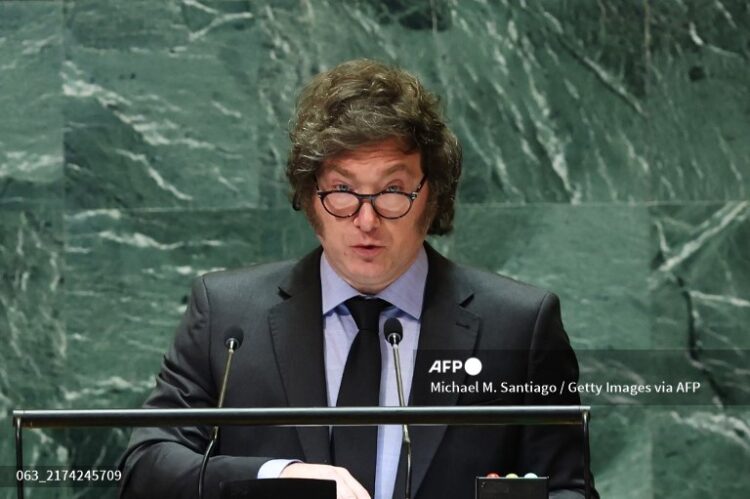 Javier Milei en la ONU