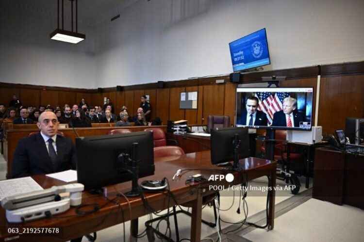 Trump asistió virtualmente a la audiencia