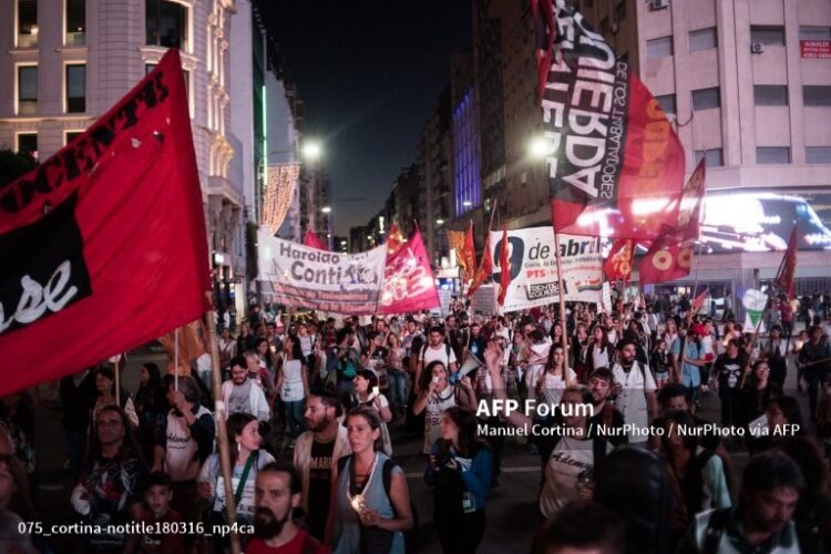 Los estudiantes rechazan una ley de Milei