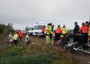 Atropellados en España siete ciclistas del equipo alemán en pista