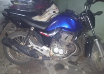 La moto utilizada por los asaltantes