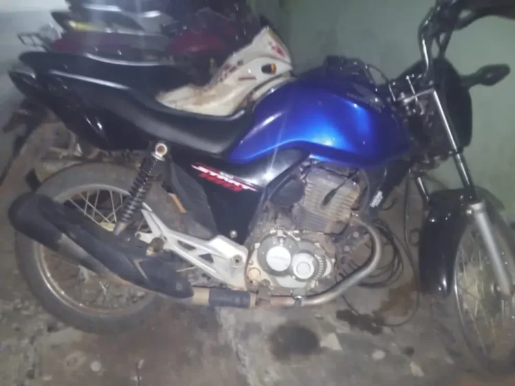 La moto utilizada por los asaltantes
