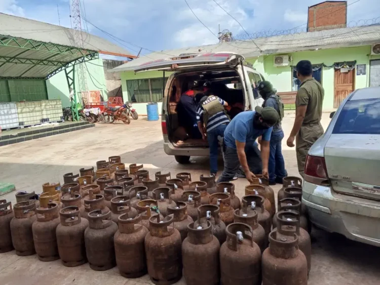 Las garrafas decomisadas