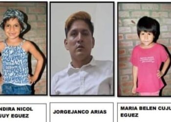 Jorge Janco Arias (centro) raptó a dos niñas que estaban bajo su cuidado.