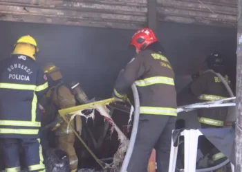 Los bomberos llegaron al lugar