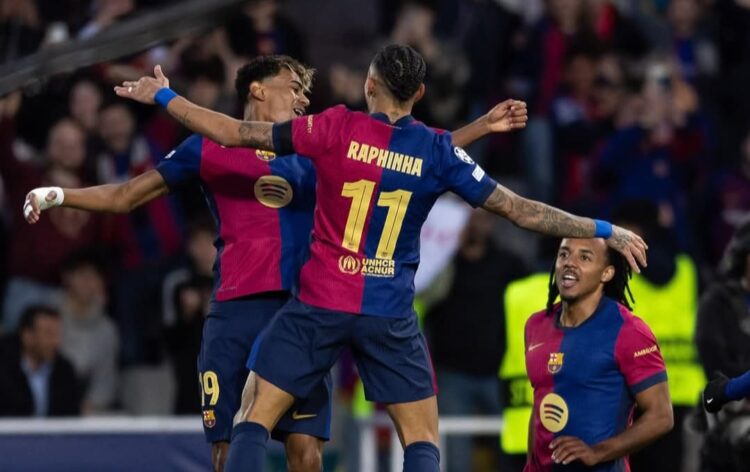 Yamal y Raphinha dan el pase a cuartos al Barcelona tras ganar al Benfica (3-1)