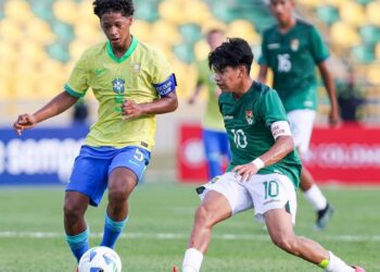 Bolivia es derrotada 0-3 ante Brasil en la Conmebol Sub 17