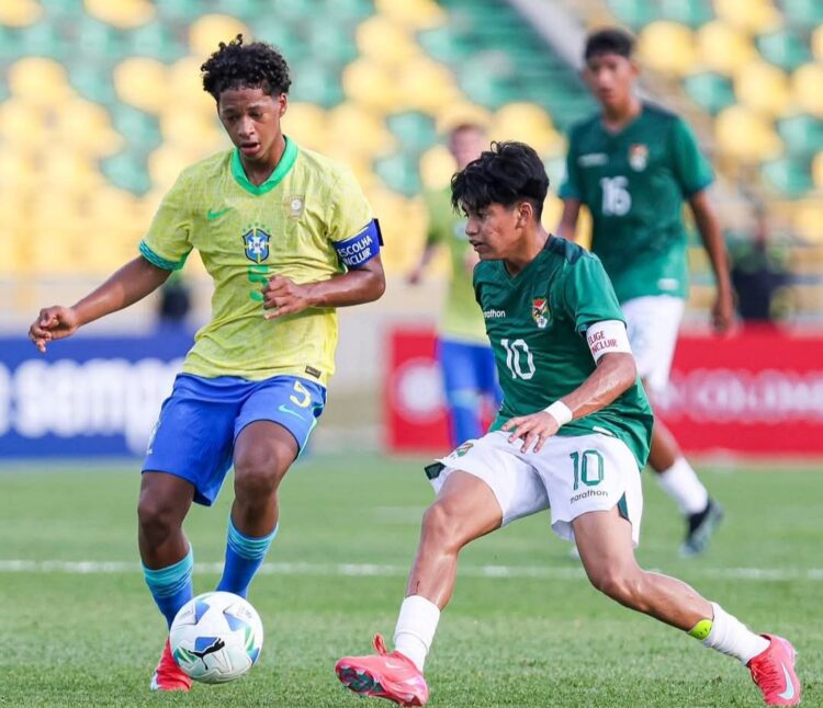 Bolivia es derrotada 0-3 ante Brasil en la Conmebol Sub 17