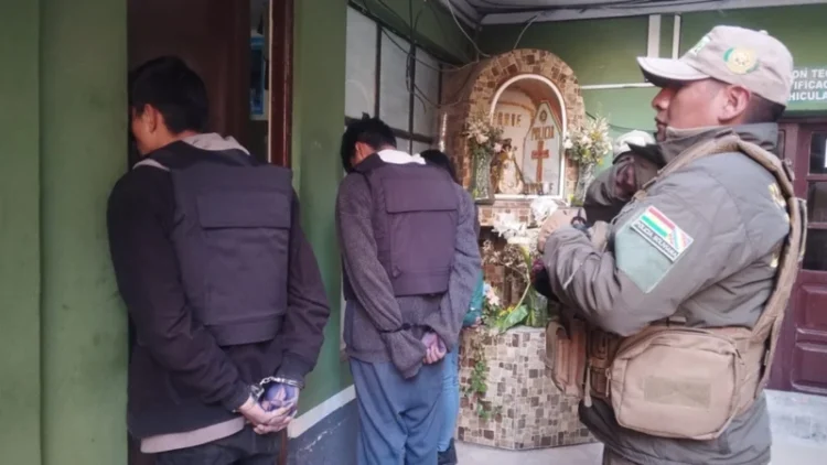 Los delincuentes en la FELCC/ Captura RedUNO
