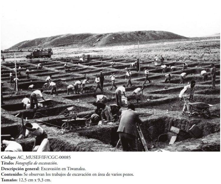 Imagen de una excavación en Tiwanaku.