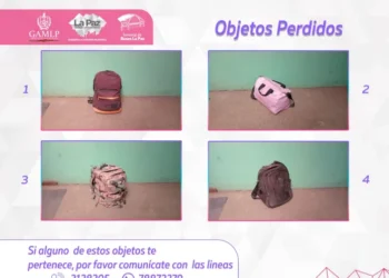 Cuatro de los 18 objetos encontrados por personal de la Terminal de Buses de La Paz.