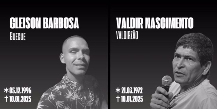 Los dos activistas asesinados