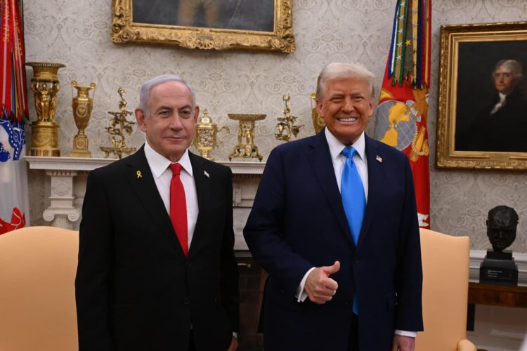 Netanyahu y Trump en su encuentro en la Casa Blanca