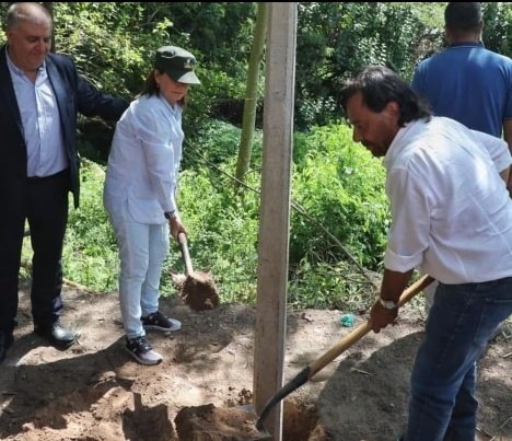 Bullrich da inicio a las obras del cerco de 200 metros en la frontera con Bolivia