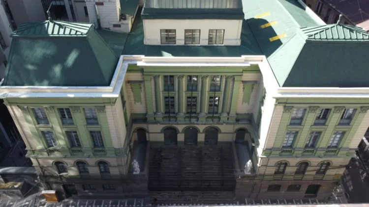 Frontis del Tribunal de Justicia de La Paz. FOTO: RRSS