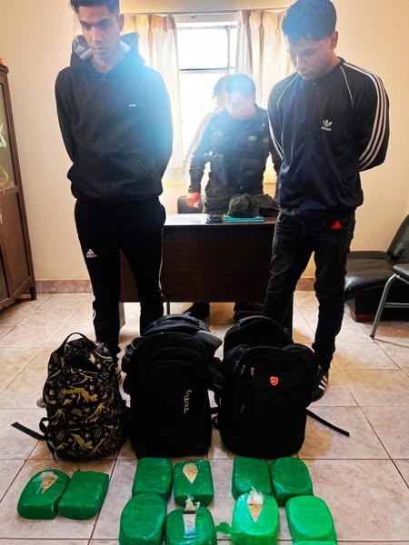 Los aprehendidos y la droga