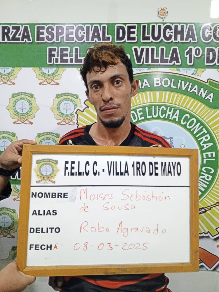 El delincuente aprehendido