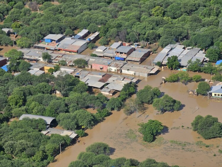 El Viceministerio de Defensa Civil realizó el sobrevuelo en las regiones afectadas por las lluvias.