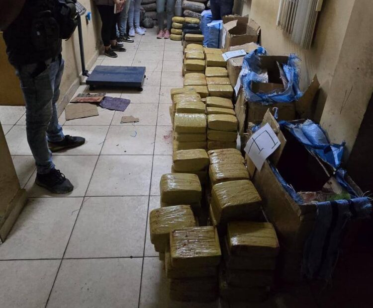 Los paquetes con marihuana