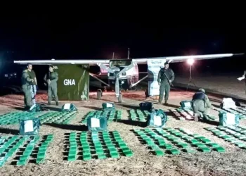 La avioneta y droga decomisada en Argentina/ Gendermería argentina