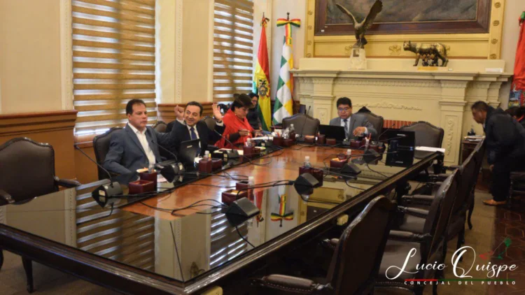 Concejales de La Paz en una sesión. FOTO: Concejo Municipal de La Paz