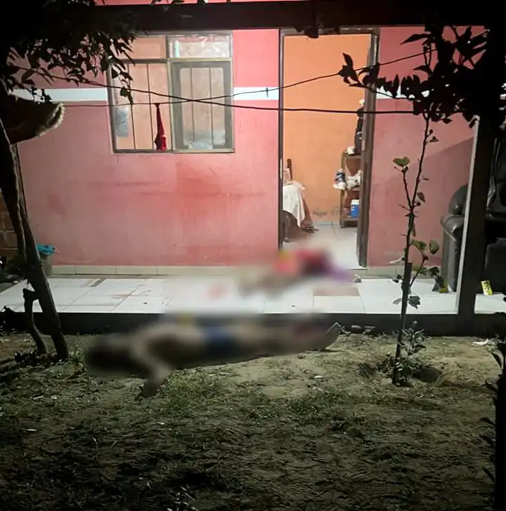Las víctimas fueron encontradas en el patio de la vivienda/ Policía Boliviana