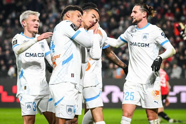 Marsella gana 2-1 al Rennes de Sampaoli y refuerza su segundo puesto
