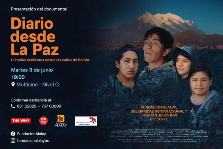 La Fundación Alalay estrenará el 3 de junio el documental 'Diario desde La Paz' . FOTO: Fundación Alalay