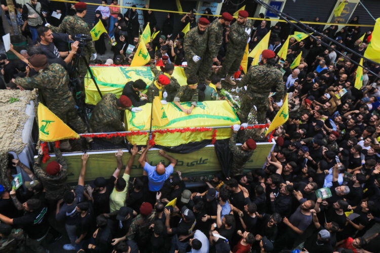 Funeral de comandante de Hezbolá
