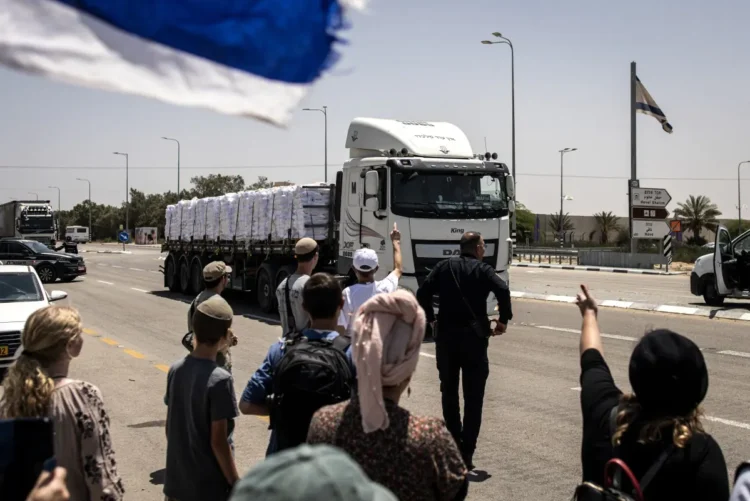 Los camiones fueron interceptados en Gaza/AFP