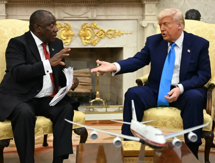 El presidente de Sudáfrica fue acorralado por Trump en el Salón Oval/AFP