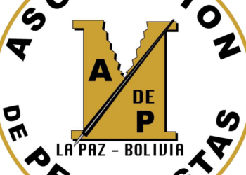 El emblema de la Asociación de Periodistas de La Paz (APLP).