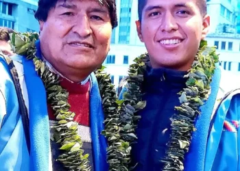 Evo Morales y Andrónico Rodríguez, en una foto tomada en 2021.