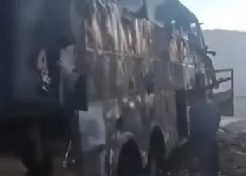 Un bus se incendia en la ruta La Paz-Bermejo