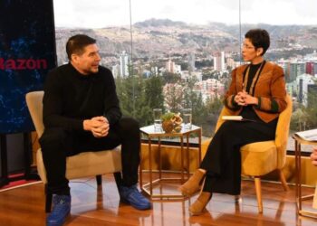 Marcelo Claure, en una entrevista con Claudia Benavente. en La Razón.