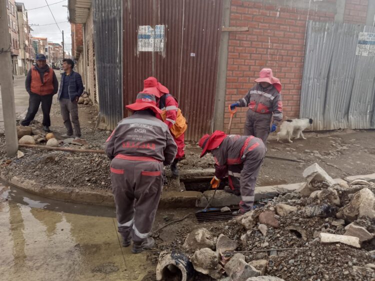 Las lluvias causan seis emergencias en El Alto