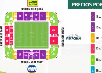 A Bs 85 la entrada más barata para el Bolivia-Uruguay del martes