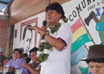Morales en Chimoré: ‘Si con armas nos matan, con armas también nos defenderemos’