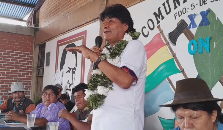 Morales en Chimoré: ‘Si con armas nos matan, con armas también nos defenderemos’