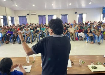 Evo Morales ante sus seguidores en Lauca Ñ. Foto: RRSS Evo Morales