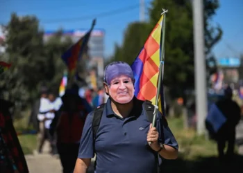 En la marcha del viernes, muchos seguidores usaron máscaras con la figura de Evo Morales. Foto: RRSS