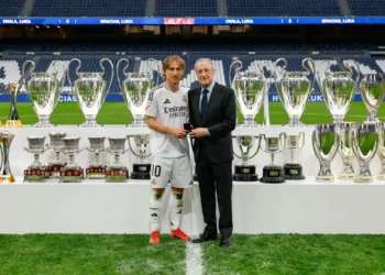 Triunfo del Madrid en la despedida a Modric