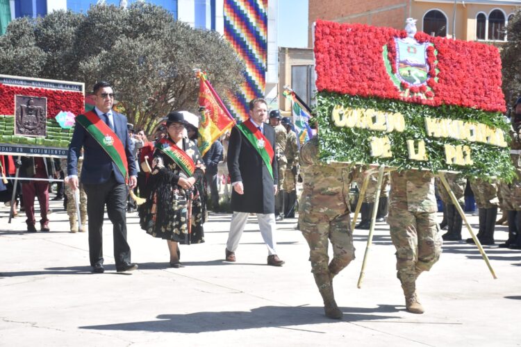 Sesión de honor y actos en Laja marcan los homenajes a la fundación de La Paz